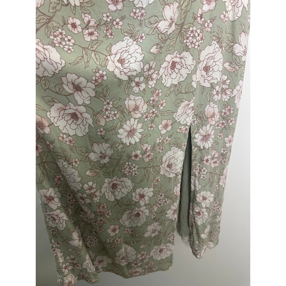 NWT Altard State Jessica Floral Midi Dress Milkmaid Coquette Cottage Green XL - Picture 6 of 14
